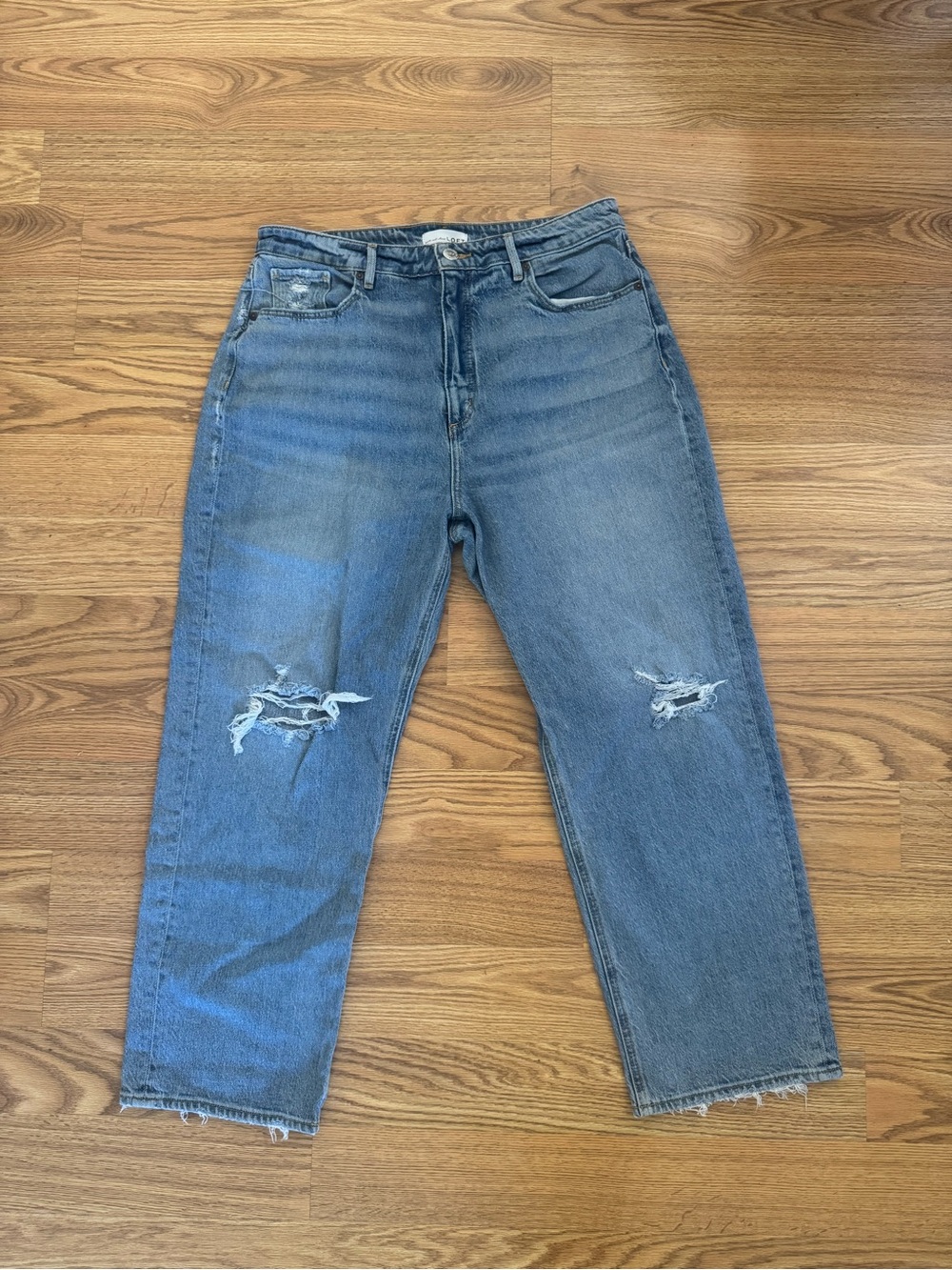 LOFT The Curvy 90’s High Waist Straight Distressed Women’s Jeans - 31/12